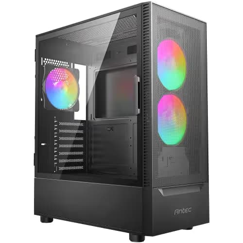 Antec NX410 ATX Mid Tower Black with Tempered Glass Side Panel and USB 3.2 Gen 1 Type-A, USB 2.0 Type-A main image