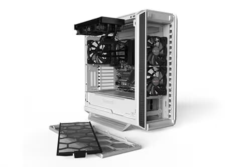be quiet! Silent Base 802 ATX Mid Tower White Tempered Glass Side Panel image