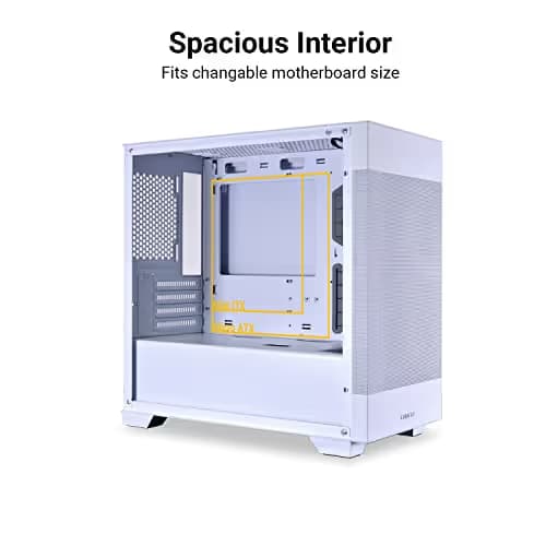 Lian Li LANCOOL 205M Micro ATX Mini Tower White Tempered Glass MESH image