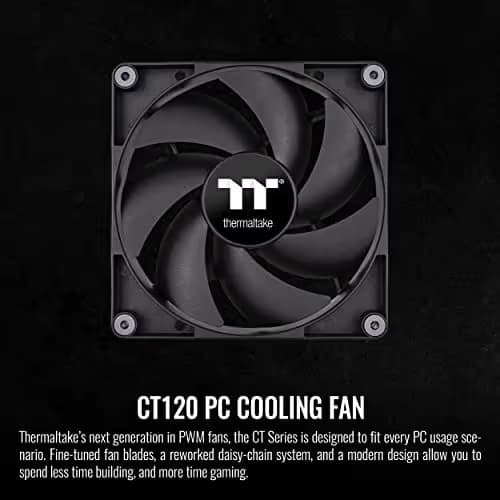 Thermaltake CT120 120mm 57.05 CFM Black PWM 2-Pack image