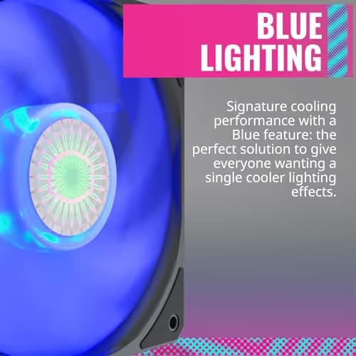 Cooler Master SickleFlow 120mm Black PWM Blue LED 62 CFM image