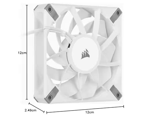 Corsair AF120 ELITE 120mm White / Gray PWM 59.1 CFM image
