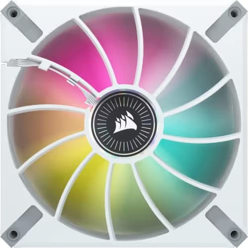 Corsair iCUE ML RGB ELITE Premium 140mm White Addressable RGB PWM 2-Pack image