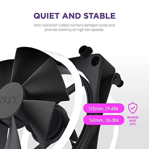 NZXT F140 RGB DUO 140mm Black RGB DUO PWM Addressable RGB 84.75 CFM 1-Pack image