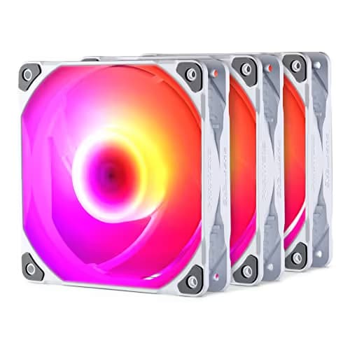 Phanteks M25-140 140mm White PWM D-RGB 104.62 CFM 3-Pack image