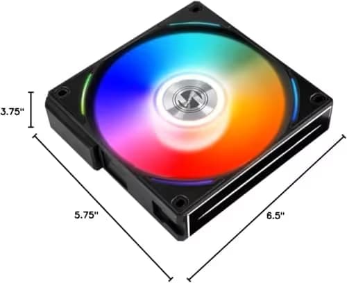 Lian Li Uni Fan AL 120mm ARGB PWM  Black Pack of 3 image
