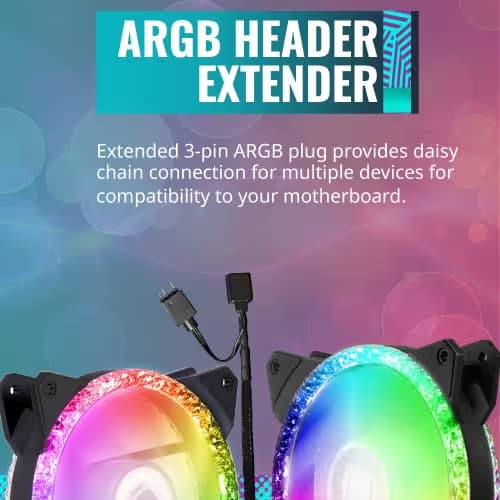 Cooler Master MasterFan MF Prismatic 120mm Black / White Addressable RGB PWM 55 CFM 1-Pack image