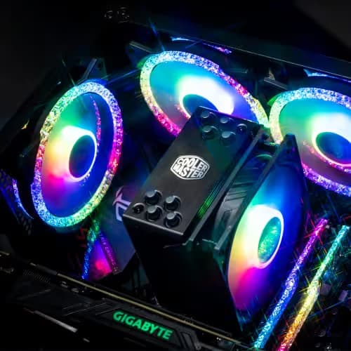 Cooler Master MasterFan MF Prismatic 120mm Black / White Addressable RGB PWM 55 CFM 1-Pack image