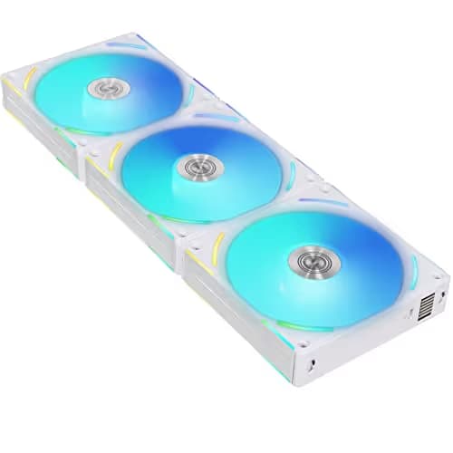 Lian Li UNI FAN AL120 V2 120mm White Addressable RGB PWM 77.3 CFM 3-Pack image