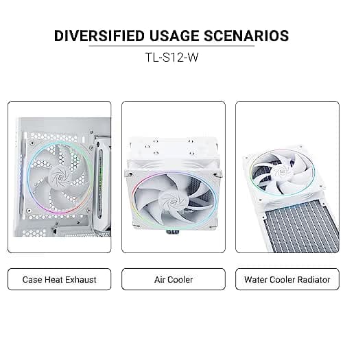 Thermalright TL-S12W 120mm White 47.6 CFM PWM Addressable RGB 1-Pack image