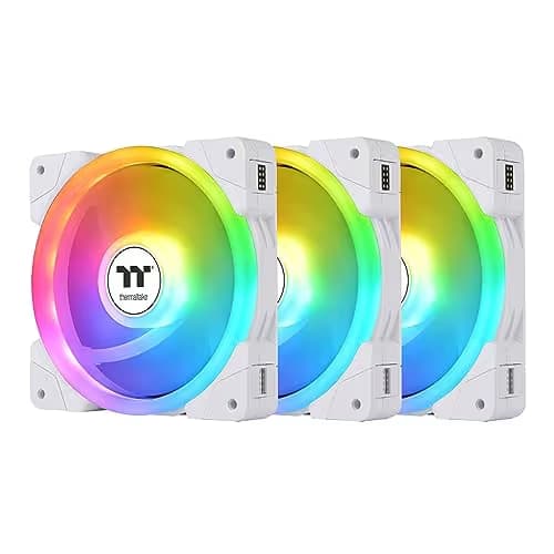 Thermaltake SWAFAN EX12 120mm White Addressable RGB PWM 57.11 CFM 3-Pack image