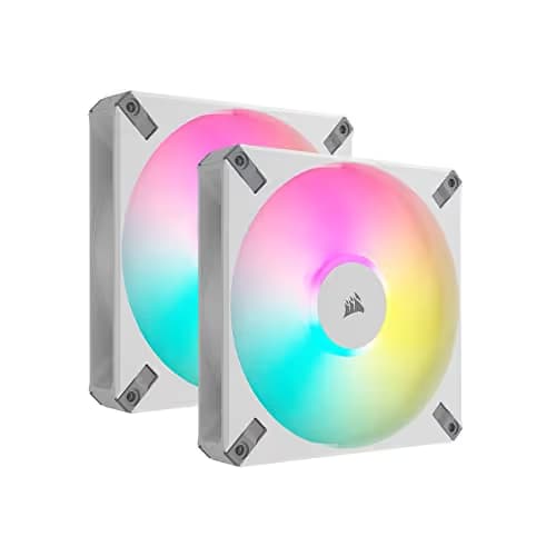 Corsair iCUE AF140 RGB ELITE 140mm White RGB PWM 2-Pack main image