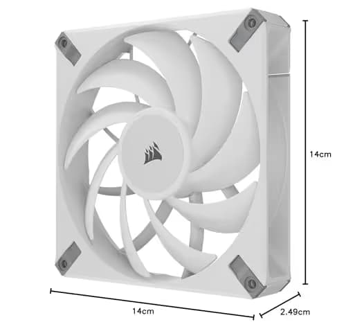 Corsair iCUE AF140 RGB ELITE 140mm White RGB PWM 2-Pack image