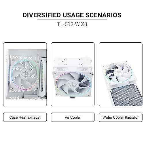 Thermalright TL-S12W X3 47.6 CFM 120 mm Fans 3-Pack image