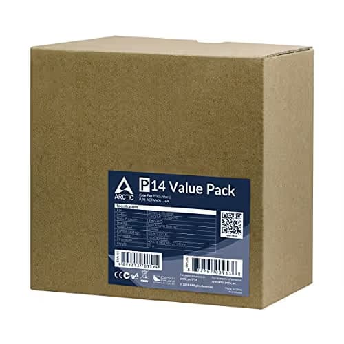 ARCTIC P14 140mm Black 72.8 CFM 5-Pack image