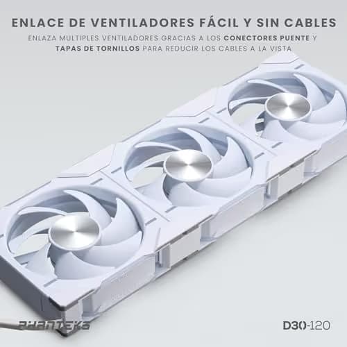 Phanteks D30-120 120mm White Addressable RGB PWM 64.3 CFM 3-Pack image