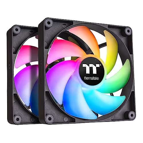 Thermaltake CT140 140mm Black Addressable RGB Sync PWM 77.37 CFM 2-Pack image