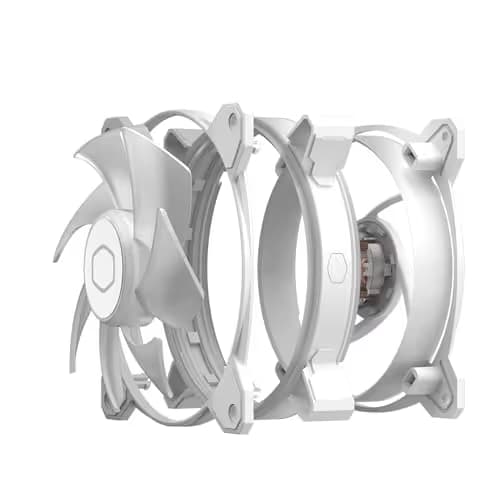 Cooler Master MasterFan MF120 Halo2 120mm White Addressable RGB PWM 51.88 CFM image