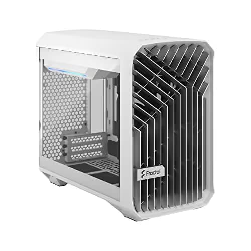 Fractal Design Torrent Nano Mini-ITX Tower White / Black with Tempered Glass Side Panel and USB 3.2 Gen 2 Type-C, USB 3.2 Gen 1 Type-A image