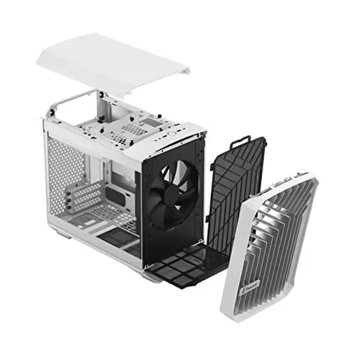 Fractal Design Torrent Nano Mini-ITX Tower White / Black with Tempered Glass Side Panel and USB 3.2 Gen 2 Type-C, USB 3.2 Gen 1 Type-A image