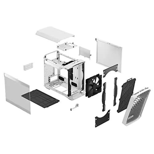 Fractal Design Torrent Nano Mini-ITX Tower White / Black with Tempered Glass Side Panel and USB 3.2 Gen 2 Type-C, USB 3.2 Gen 1 Type-A image