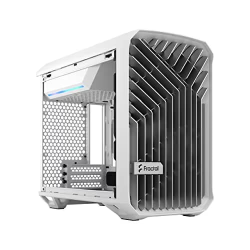 Fractal Design Torrent Nano Mini-ITX Tower White / Black with Tempered Glass Side Panel and USB 3.2 Gen 2 Type-C, USB 3.2 Gen 1 Type-A image
