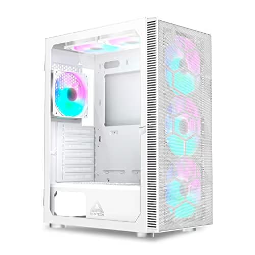 Montech X3 Mesh ATX Mid Tower White Tempered Glass Side Panel image