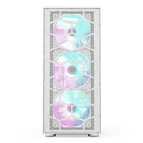 Montech X3 Mesh ATX Mid Tower White Tempered Glass Side Panel image
