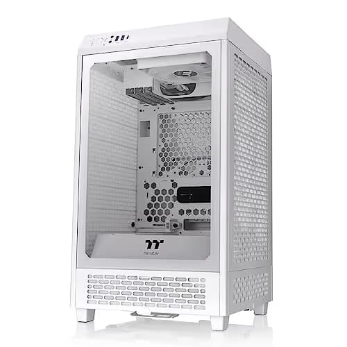 Thermaltake The Tower 200 Mini-ITX Tower White with Tempered Glass Side Panel and USB 3.2 Gen 2 Type-C image