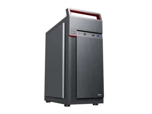 SAMA Sama-S88-BK ATX Mid Tower Black / Red with Tempered Glass Side Panel and USB 3.2 Gen 1 Type-A, USB 2.0 Type-A image