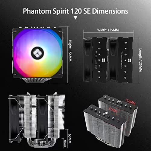 Thermalright Phantom Spirit 120 SE ARGB Air Cooler 154mm Black image