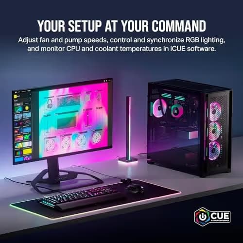 Corsair iCUE LINK H150i RGB Water 360mm RGB 63.1 CFM White image