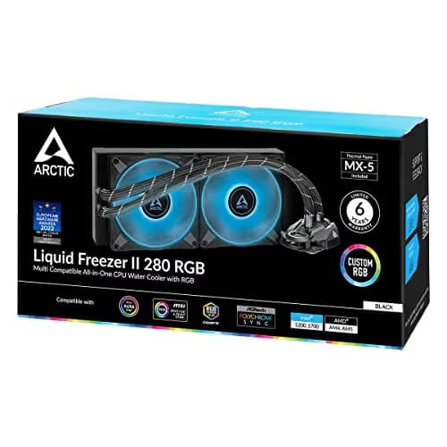 ARCTIC Liquid Freezer II 280 RGB 68.9 CFM Water 280mm Black image