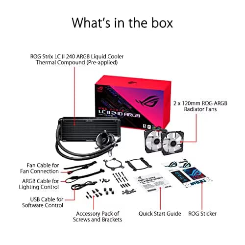 Asus ROG STRIX LC II Water 240mm ARGB 80.95 CFM Black image