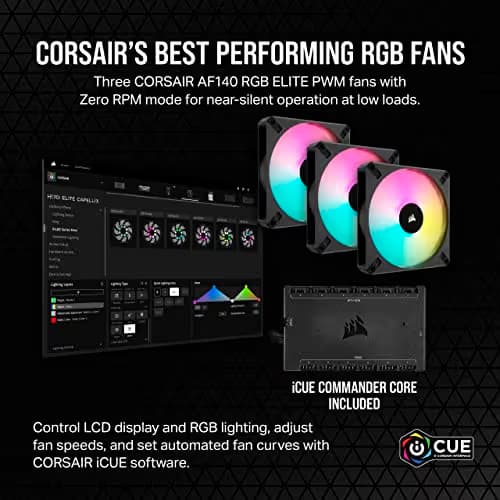 Corsair iCUE H170i ELITE LCD XT Water 420mm Black image