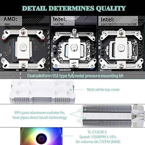 Thermalright Assassin X Refined SE Air 148mm RGB White / Silver image