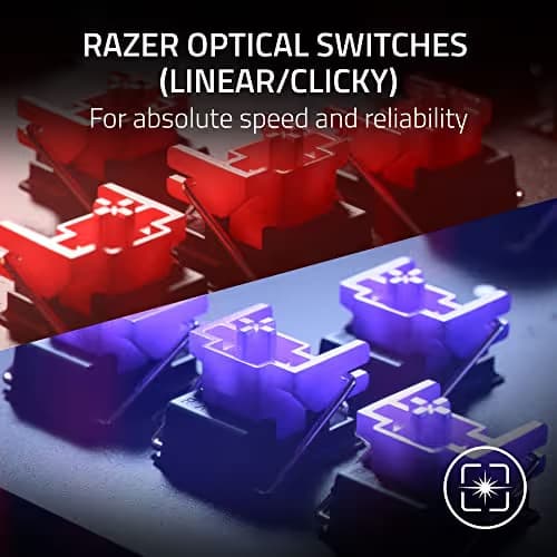 Razer Huntsman V2 Razer Purple Optical Clicky RGB Wired Gaming Keyboard image