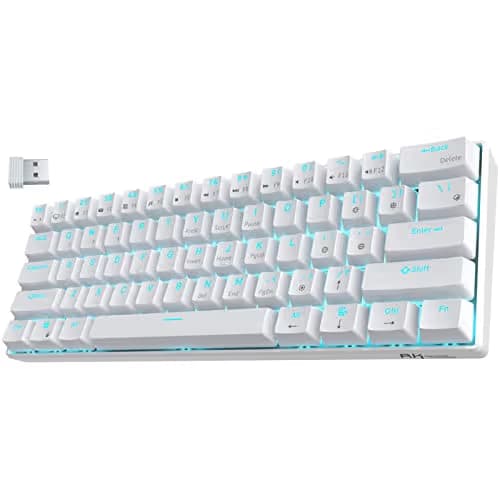RK Royal Kludge RK61 Bluetooth/Wireless/Wired Mini RK Brown Mechanical Gaming Keyboard main image