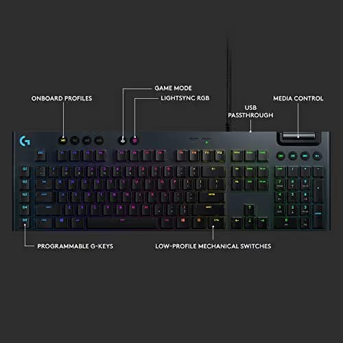 Logitech G815 Lightsync RGB Wired GL Clicky Gaming Keyboard image