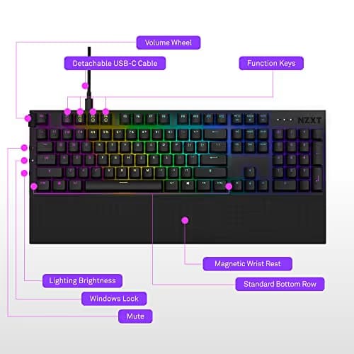 NZXT Function RGB Wired Gaming Keyboard image
