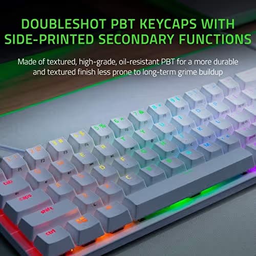 Razer Huntsman Mini RGB Razer Purple Optical Clicky Wired Gaming Keyboard image