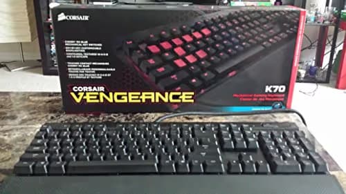 Corsair K70 Wired Cherry MX Blue Mechanical Gaming Keyboard image