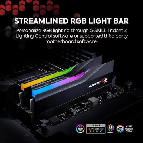 G.Skill Trident Z5 RGB Black DDR5-6000 CL30 32GB (2x16GB) image