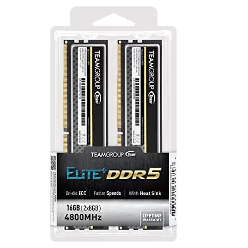 TEAMGROUP Elite Plus Black DDR5-4800 CL40 16GB (2x8GB) image