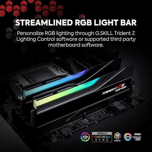G.Skill Trident Z5 Neo RGB Black / Silver DDR5-6000 CL32 64GB (2x32GB) image