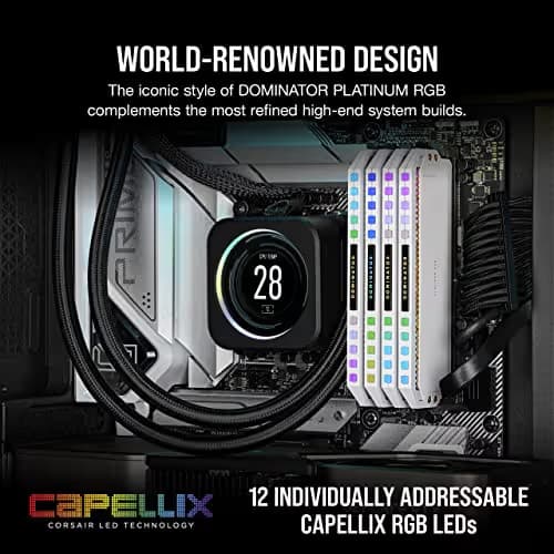 Corsair Dominator Platinum RGB White DDR5-5200 CL40 32GB (2x16GB) image