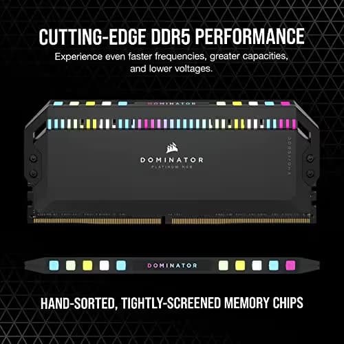 Corsair Dominator Platinum RGB Black DDR5-6000 CL40 64GB (2x32GB) image