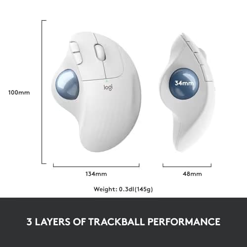 Logitech ERGO M575 Bluetooth/Wireless/Wired Optical Mouse image
