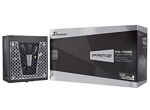 SeaSonic PRIME PX Black / Silver 1000W Fully Modular 80+ Platinum Certified ATX image