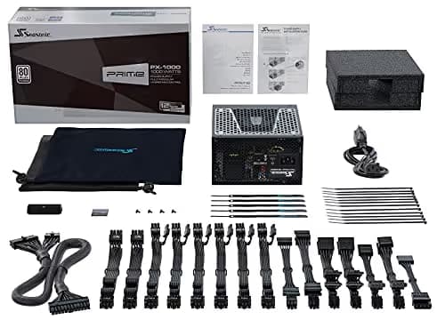 SeaSonic PRIME PX Black / Silver 1000W Fully Modular 80+ Platinum Certified ATX image